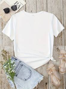 Camiseta de manga corta con estampado de cebra de la serie Animal - Camiseta casual de cuello redondo 80% con diseño de gafas elegantes, lavable a máquina, adecuada para usar en primavera, verano y otoño. - Negro - Ver 7