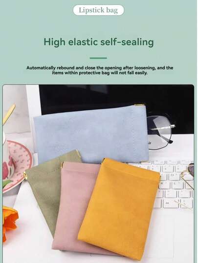 Pressure-Resistant Eyeglass Storage Bag, Automatic Spring Fashion Eyeglass Case, Portable Shock-Proof Eyeglass Storage Pouch, Multi-Functional Cosmetic Storage Bag, Home Decor, Kitchen Accessory, Ideal Teacher Gift