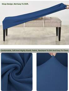 Vỏ bọc ghế đàn piano bằng nhung Silver Fox, co giãn, bọc toàn bộ, chống bụi và chống mài mòn, phù hợp với đồ nội thất, phong cách tối giản và giản dị. - màu xanh nước biển - Xem 4