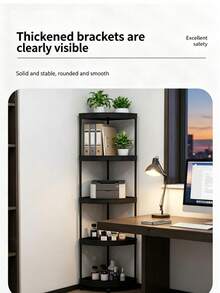 1pc 3-Tier/4-Tier/5-Tier Bathroom Storage Rack With Wheels, Compact Corner Organizer Shelf, Sturdy Plastic Material, Suitable For Kitchen, Living Room, Bedroom, Office, Commercial Restroom And Bathroom, Multi-Function Storage Basket - Multicolor - View 6