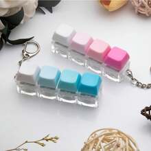 Mechanical Keyboard Fidget Toy Keychain, 4 Keys Clicker Stress Relief Accessory, Pocket-Sized Sensory Gadget For Office & Daily Use - 1 cái - Xem 2