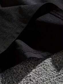 Camiseta de Manga Corta Holgada Casual Versátil con Estampado Divertido, para Vacaciones, Trabajo y Uso Diario - Negro - Ver 9