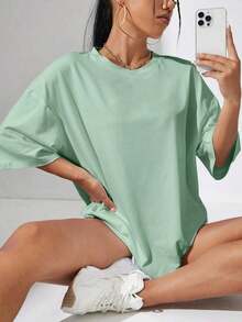 Solid Color T-Shirt - Mint Green - View 6