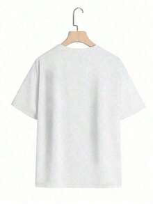 1 pieza de camisa estilo vaquero occidental para mujer, color turquesa, camisa casual elegante, ropa deportiva, 100% algodón, transpirable y cómoda, cuello redondo, manga corta, camiseta moderna para uso diario en verano - Camiseta unisex holgada 100% algodón, 210g, 100% algodón, todos los diseños están impresos. Unisexo. - Blanco - Ver 3