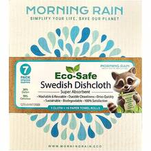 MorningRain Swedish Cloths Kitchen, Pack Watercolor Dish Towels, Washable Paper Towels, Non-Scratch Cellulose Sponge Cloths, No Odor, Reusable Dishcloths - Mặc định - Xem 6
