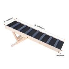 VEVOR Dog Ramp, Folding Pet Ramp For Bed, Adjustable Dog Ramp For Small, Large, Old Dogs & Cats, Wooden Pet Ramp With 39.3" Long Ramp, Adjustable From 15" To 22", Suitable For Couch, Sofa, Car - 39.3" Long - View 10