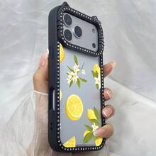 スマホケースラインストーンフレーム猫耳透明ケースキラキラ女性向けスマホケース傷防止カメラレンズ保護耐衝撃クリア/ラインストーン付き/ソフトTPU苹果17proMax/17pro/17/11/12/13/14/15/15Pro/15PluS/15ProMax/16/16Pro/16PluS/16ProMax/高級感おしゃれインスタ映えかわいい/レトロ/ガーリー - 灰色 - チェックする 2