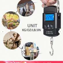 Portable Scale Digital LCD Display 110lb/50kg Electronic Luggage Hanging Suitcase Travel Weighs Baggage Bag Weight Balance - B - View 6