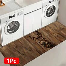 1 pieza Alfombra de lino con estampado de burro sonriente, felpudo de baño, felpudo de entrada, alfombra rectangular impresa en 3D para sala de estar, dormitorio, pasillo, baño, lavandería - Alfombra de poliéster para decoración del hogar interior y exterior - Multicolor - Ver 15