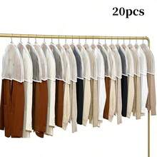 40pcs Transparent PEVA Garment Dust Cover, With Flip-Top Clothing Storage Bag, Dustproof & Moisture-Proof For Suits, Jackets, Wardrobe - Multicolor - View 18