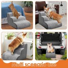 3/4/5 Tier Pet Stairs, High Density Foam Material, Suitable For Bed & Sofa, Non-Slip & Durable, Removable & Washable, Ideal For Elderly Or Injured Dogs & Cats With Joint Pain, Hot Selling Item - Multicolor - View 5