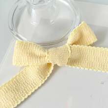 2 Yards 2026 New Dark Pattern Flocked Plaid Ribbon, Edge Craft Woven Ribbon, Bouquet Decorative Satin Ribbon, Suitable For Handmade Bouquets, Gift Wrapping, Party Decor, Floral Design, Gift Ribbon, Event Decoration, Floral Ribbon - 1Pc Yellow - View 1