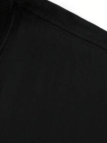 Men's T-Shirt, 100% Printed, Comfortable And Simple, Solid Color, Casual Style - Black - View 5