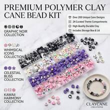 Bộ 24 hạt đất sét polymer, hạt hoạt hình hỗn hợp thời trang để tự làm vòng tay, vòng cổ, trang sức thủ công. - CPK-2410313 - Xem 6