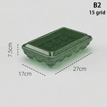 Caja de almacenamiento de huevos de 10/15 rejillas, caja de plástico transparente portátil para mantenimiento fresco de huevos, contenedor de almacenamiento para refrigerador, herramienta de cocina - B1 - Ver 11