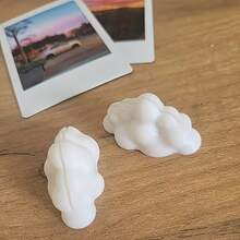 6pcs Cute Cloud Shaped Photo Clips, Desktop Photo Display Stands, Mini Tabletop Card Holders, Suitable For Photos, Cards, Small Pictures, Pet Photos, Couple Photos, Bedroom Nightstand Decor, Office Desk Memo Reminder, Planner Card Display, Wedding Place Card Holder, Personal Photo And Note Display, Home Photo Wall Decor, Stable Base Design - Multicolor - View 4