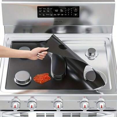 1pc Reusable Non Stick Gas Stove Cover - Heat-Resistant And Anti Fouling, Easy To Clean Gas Stove Burner Protector, Keeping Your Kitchen Clean And Polished, Gas Stove Protection | Polishing Stove Appearance | Heat-Resistant Cover, Furnace Top Protective Cover