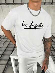 Camiseta de manga corta con cuello redondo retro y estampado para hombres GRDR - Blanco - Ver 11