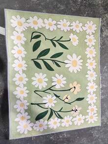 1pc Ins Fresh Matcha Green Daisy Kitchen Floor Mat, Kitchen Rug, Kitchen Carpet - Multicolor - View 6