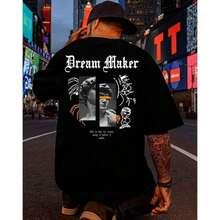 Camiseta hombre cuello redondo y manga corta. Estilo casual con estampados modernos y cómodos. Para hombres y mujeres, estilo pareja, pareja, camiseta de manga corta con estampado de moda - Negro 4 - Ver 13