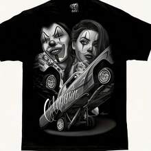 [DGA Homies Art] DGA Homies Art T Shirt, Comfortable Cotton Men's Round Neck Short Sleeves  Straight Clowning Payasa Lowrider Chola D Gonzales  180g - 款式 - 查看 1