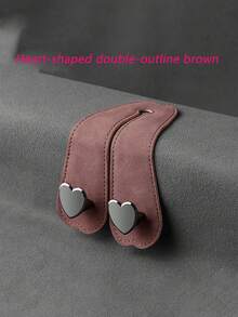 Heart-Shaped Car Seat Headrest Hook, Dual-Hook Design, Universal Rear Seat Storage Rack, Car Accessories - A - View 13