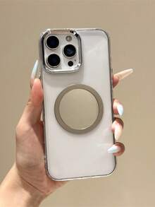 1pc Metal Rings Mobile Phone Case, Selfie Mirror Sticker, Magnetic Sheet Ultra-Thin Self-Adhesive Magnetic Metal Sticker Mirror Surface, Apply Universal Magnetic Sheet.For IPhone17Promax/17Pro/17/17Air/16ProMax/16Pro/16/16Plus/15ProMax/15Pro/15/15Plus/14ProMax/14Pro/14/14Plus/13ProMax/13Pro/13/12ProMax/12Pro/12/11 Smartphone Case, Suitable For Both Men And Women - Clear - View 7