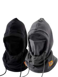 1 pieza/2pcs Gorro de invierno unisex cálido y a prueba de viento, gorro de forro polar para exteriores, gorro con cordón a prueba de viento, con etiqueta de costura con letra, cubierta de cabeza a prueba de viento, adecuado para ciclismo de montaña, gorro con máscara facial para motocicleta, gorro bufanda todo en uno a prueba de frío, esencial para andar en motocicleta - Multicolor - Ver 20