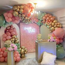 50pcs/34pcs Per Set, 10inch/12inch Bean Green, White And Gold Latex Balloon Set. Suitable For Indoor Decor, Family Gatherings, Outdoor Events, Graduation Ceremonies, Anniversaries, Birthday Parties, Dating, Confession Scenes, Balloon Arches, And Bachelor Parties - Multicolor - View 4