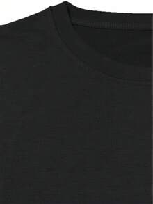 Camiseta de algodón de manga corta para mujer, con estampado de cara de payaso de circo, cuello redondo, estilo casual para verano y primavera, ropa de mujer. - Negro - Ver 3