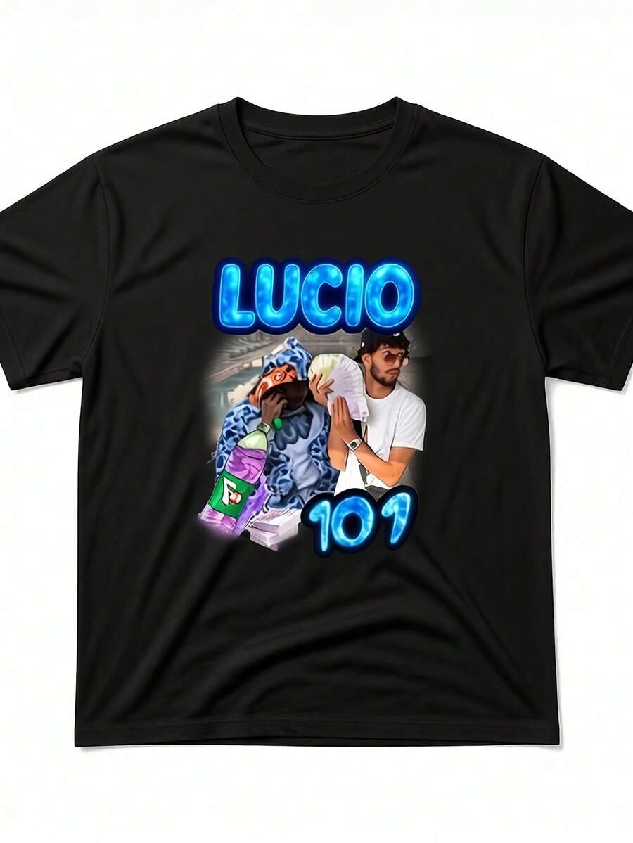 Lucio101 Unisex T-Shirt For Men And Women, Soft And Essential For Year-Round Casual Wear, Versatile Style For Any Occasion, Affordable Everyday Wear, And A Perfect Gift For Fans And Friends. With A Crisp, Streamlined Cut, This Garment Creates A Clean And Vibrant Look. Its Relaxed Yet Flattering Silhouette Suits All Body Types, Offering A Style That Is Both Casual And With A Touch Of Elegance. - 黑色 - 查看 1
