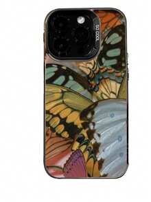 Butterfly Wing Full Screen Pattern Phone Case, Suitable For IPhone 17/16/15/14/13/12/11 Plus/Pro Max - Creative Fashion Minimalist Design Personalized Full-Body Shockproof Protective Case, Suitable For Men And Women, Gift For Friends And Family - Multicolor - View 3
