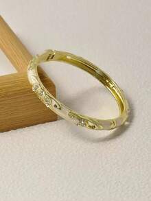 1 chiếc vòng tay kiểu dáng cung đình sang trọng, tráng men, kiểu nhỏ giọt dầu, tiện lợi khi đeo, thích hợp làm quà tặng sinh nhật, ngày Valentine, năm mới, dự tiệc hoặc các dịp lễ. - Vòng tay vương miện mỏng - Xem 22