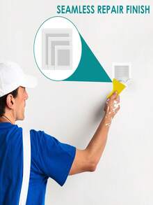Heavy Duty Metal Wall Repair Patches, Self-Adhesive Drywall Repair Mesh, 15cm Durable Plaster Ceiling Repair Tape, Long-Lasting Home Wall Repair Tool Kit - A - View 5