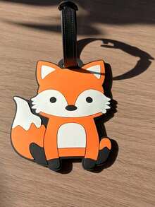 Etiqueta de equipaje de PVC con diseño de animales de dibujos animados, hecha de elefante, abeja, vaca y zorro; decoración esencial para bolsos de viaje, etiqueta de equipaje de aeropuerto, etiqueta anti-pérdida para bolsas y equipaje. Tarjetero para etiqueta de equipaje a prueba de agua, accesorio portátil de vacaciones, artículo esencial de verano para viajes - Multicolor - Ver 14