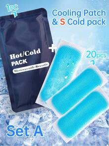 Ice Sticker Gel Cooling Patch, Gentle Soothing Long Lasting Instant Cooling Self Adhesive Breathable Hot Cold Compress Body Cooling Pad For Head Neck Knee Beach Sun Protection Anti Heatstroke Relief Travel Outdoor Training Sports Campus Household - A - View 4