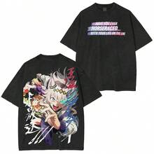 Uma Musume Pretty Derby Washed T-Shirt - Black - View 1