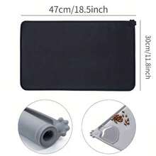 Thảm lót thức ăn cho thú cưng bằng silicon, tấm lót in hình dấu chân thú cưng, thảm cho ăn cho mèo và chó, tấm lót bát ăn cách nhiệt chống tràn chống trượt, dễ vệ sinh cho nhà và xe hơi. - Xem 8