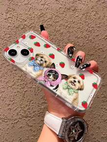 1 pieza Funda de teléfono suave de goma TPU transparente con varios patrones de perros, adecuada para iPhone 13/11/17/17pro/16/14/15/15pro/15 Plus/15 Promax/7plus/8plus/X/Xs Max/Xr/11pro/12pro/13pro/14pro/12mini/13mini/11promax - Estilo 5 (1 pieza) - Ver 4