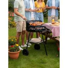 Inde ALGON | Barbacoas de Carbón con Parrilla Zincada, Modelos Redondos, Rectangulares y de Sobremesa en Varios Tamaños, Barbacoas Portátiles para Jardín, Terraza o Camping - Envío GRATIS ✅ Entrega 24/48h a España (península) - Ø41 cm - Ver 10
