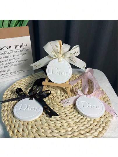 M.Dior Car Air Freshener Aroma Diffuser Hanging Fragrance Tablet Plaster Car Perfume Pendant Long Lasting Mild Scent Air Freshener For Car Interior Closet Drawer Bedroom Office Home Odor Eliminator Neutral Fragrance Diffuser Decorative Hanging Scent Tablet Gift For Driver Housewarming Birthday Holiday Minimalist Design Space Fragrance Accessories