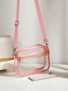 Bolso cuadrado mini de PVC transparente con correa ajustable para uso diario, aprobado para estadios, de 12 x 12 x 6 pulgadas, bolso transparente casual cuadrado para el hombro para conciertos, eventos deportivos, festivales, para viajes, bolso cruzado simple de moda, bolso transparente a prueba de agua y arena, perfecto para verano, vacaciones y playa, bolso transparente para mujer - Verde militar - Ver 7