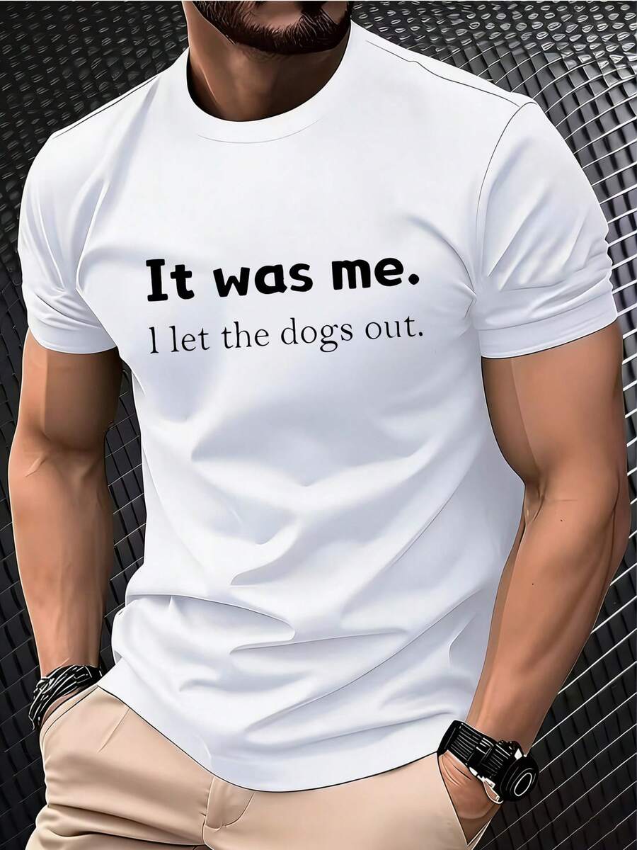 Camisetas unisex de manga corta, camisetas de verano para hombre seleccionadas que son cómodas, transpirables y de secado rápido.Esta camiseta para adultos presenta un meme nostálgico que dice: 'Fui yo'.Dejé salir a los perros.Rindiendo homenaje al clásico 'Who Let The Dogs Out'.It Uses Straightforwarplayeras hombre,spiderman,, mujer,romwe men,boho chic,maestras regalos,camiseta para mujerconjuntos curvy para mu,y2k, - Blanco - Ver 1