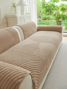 Sarung Sofa Mewah Berbahan Lembut - Tebal, Hangat, Pelindung Sofa Anti Selip, Cocok untuk Dekorasi Ruang Tamu, Kantor, Kamar Tidur, Dapat Dicuci dengan Mesin, Cocok untuk Sofa 1 hingga 4 Dudukan - Khaki - View 6