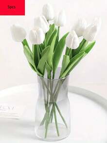 5/10/15 Pcs, High-End Artificial Tulips, Valentine's Day Gift, Bridal Bouquet, Modern Minimalist European Style Decoration, Plastic Artificial Flower Bouquet, Artificial Plant Decoration, Home Decoration, Suitable For Indoor And Outdoor Use - Multicolor - View 9