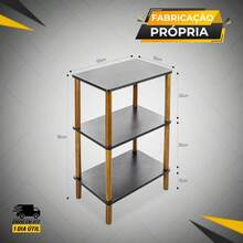 Multipurpose Shelving Unit With 3 Compartments - Organizer For Various Spaces - Versatile - Negro - Ver 2