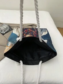 新款时尚女士手提包，多功能大容量托特包，适合工作和通勤。 - 彩色 - 查看 4
