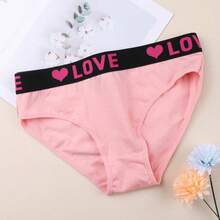 1pc Women's Plus Size Seamless Breathable High Elastic Panties - Solid Color With "LOVE" Letter Decor, Comfortable Supportive Underwear, Soft Fabric, Suitable For All Seasons As Clothing Gift - View 14