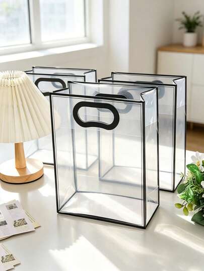 1/5/10/20/30pcs Transparent Matte Plastic Gift Bags, Waterproof, Dustproof, Tear-Resistant, Suitable For Candy, Cosmetics, Jewelry Packaging, Valentine's Day Gifts, Wedding Gifts, Bridesmaid Gifts, Jewelry Store Bags, Wedding Bridesmaid Gifts, Gift Packaging Bags, Apparel Shopping Bags, Reusable Gift Bags, Valentine's Day Heart-Shaped Ladies' Gifts