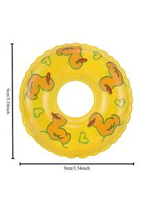 3pcs/6pcs Mini Swimming Rings, Small Pet Swimming Props, Pool Floating Decorations, Suitable For Swimming Pool Party, Mini Pet Swimming Rings, Duck Pattern, Small Pet Swimming Rings, Pet Swimming Pool Party Swimming Rings, Suitable For Summer Pet Swimming Pool Friendly Party Games, Pet Bathing, Turtle Swimming Rings, Pool Decorations. - Multicolor - View 12